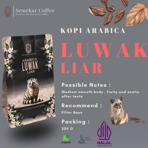 Indonesia Luwak Coffee Authentic, Café Luwak