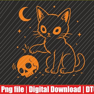 Goth Cat Emo Gothic Png | Digital Download | DTF Print