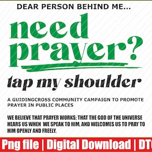 dear person behind me need prayer tap my Png, Svg | Digital Download | DTG & DTF Ready for T-Shirts, Print