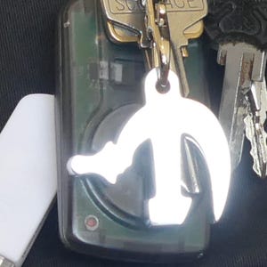 Bottle Opener Pry Bar Key Ring Hammer and Sickle Key Chain 6mm Stainless Steel Laser cut finished with a file dremel and sandpaper