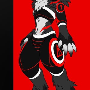 Flame protogen full fursuit adopt
