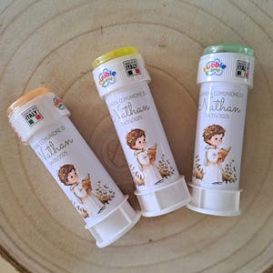 Bolle di sapone personalizzate per Comunione, Cresima