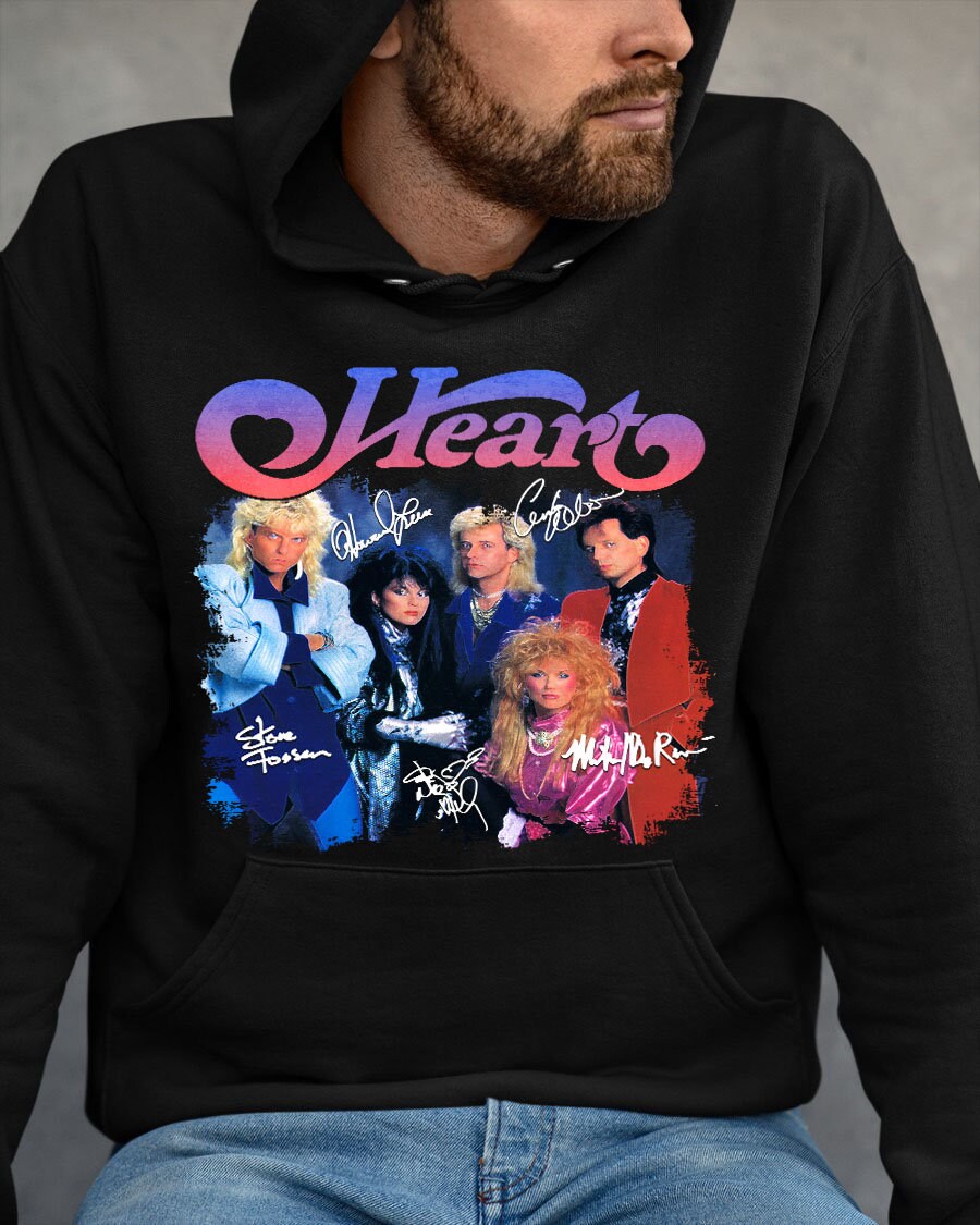 Heart Pop Rock Band Vintage Style T 