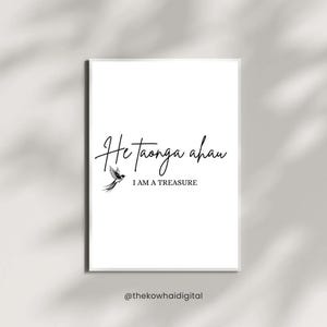 Māori Affirmation Printable, Maori Decor, Maori Wall Art, PDF & JPG Download, Te Reo Māori Wall Art