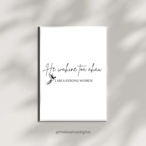 Māori Affirmation Printable, Maori Decor, Maori Wall Art, PDF & JPG Download, Te Reo Māori Wall Art