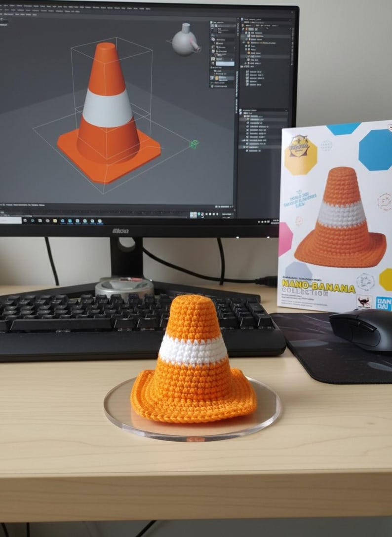 Mini Traffic Cone Crochet Pattern: Amigurumi Safety Cone Toy (PDF ...
