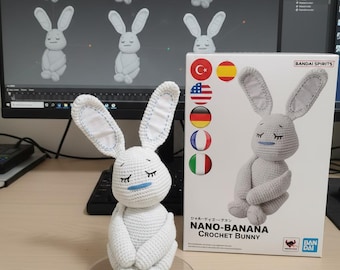 白いうさぎのあみぐるみ編み図：初心者向けPDFチュートリアル - Etsy 日本