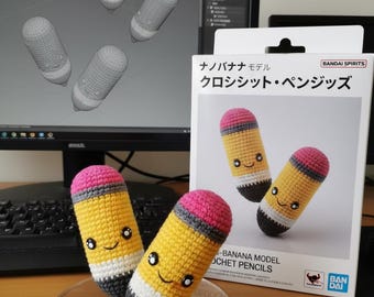 Crochet Pencil Keychain Pattern: Amigurumi PDF Tutorial