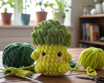 Broccoli Amigurumi Crochet Pattern: DIY Kawaii Plush Toy (PDF Tutorial)