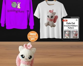 Marie Cat Crochet Pattern: Plush Amigurumi PDF Tutorial