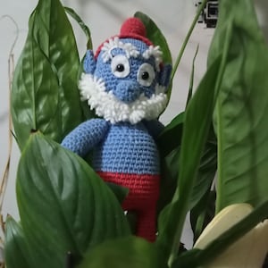 Papa Smurf Crochet Pattern: Amigurumi Plush Toy Tutorial (PDF Download