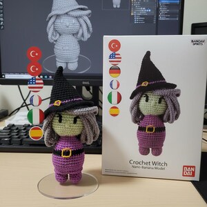 Little Witch Amigurumi Crochet Pattern: Halloween Doll with Broom (PDF Download)