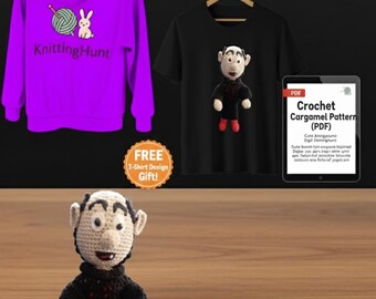 Gargamel Amigurumi Crochet Pattern PDF + Free T-Shirt Design | Smurfs Plush DIY Tutorial – Beginner Friendly