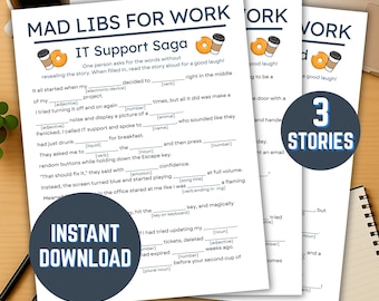 Mad Libs For Work Office Mad Libs Team Buidling Game Office Icebreaker Get To Know You Game Happy Hour Printable Work Activity Office Party