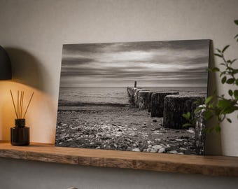 At the Edge of Silence - Black and white photograph on aluminum composite panel 60 x 40 cm. Limited edition.
