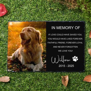 Pet Memorial Gift, Personalized Pet Memorial Stone, Rock Memorial Pet Loss Gift, Sympathy Gift,Garden  Memorial Plaque, Dog Memorial Gift