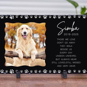 Personalized Dog Memorial Stone, Custom Pet Memorial Stone, Pet Grave Marker With Photo, Pet Grave Marker, Pet Loss Gifts, Dog Memorial Gift