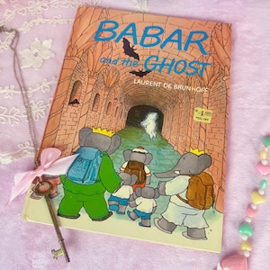 Vintage 1981 Babar and the Ghost Hardcover Book – Whimsical Elephant Adventure, Classic 80s Kids Story - Illustrated Childrens Book