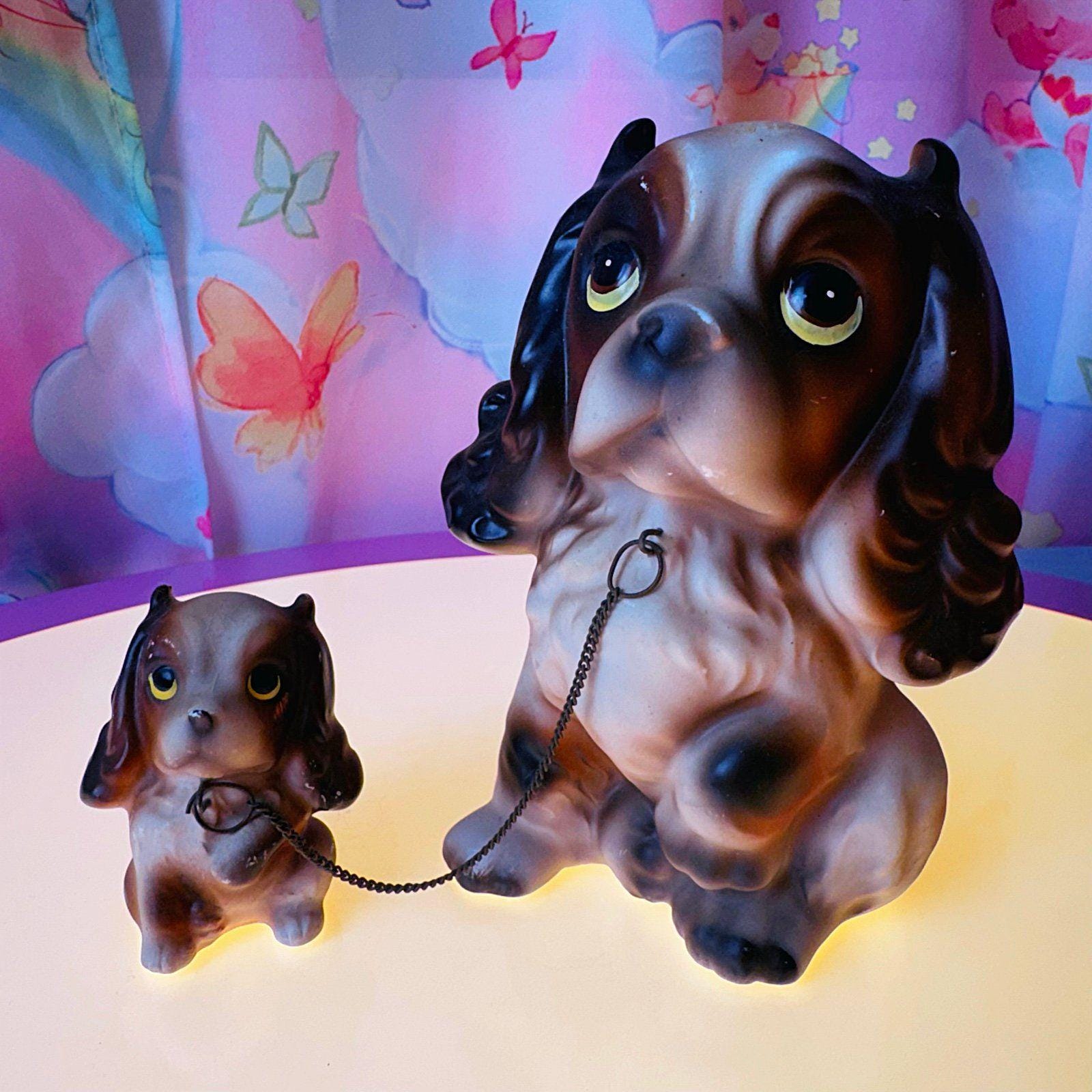 ビンテージ Norleans製 Big eye Dog 置物 陶器 犬 コリー Big Eye Dog Figurine - Etsy