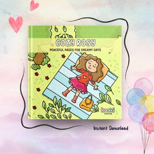 CozyRosy–Printable Malbuch für Erwachsene PDF | Niedliche, gemütliche und bequeme druckbare Seiten | Digitaler Download zum Stressabbau | Für Erwachsene und Jugendliche