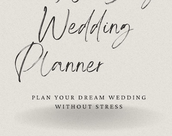 Hochzeitsplaner Printable, stressfreie Braut Organizer (PDF Download)
