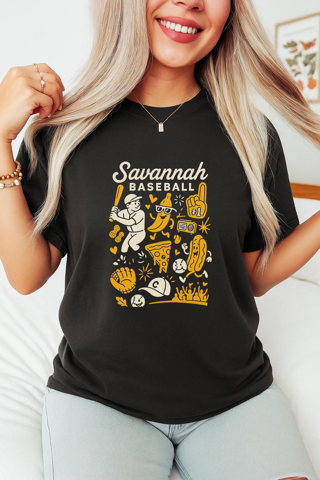 Savannah Baseball Slogan Shirt,Cute Trendy Savannah Baseball Game Day Tee Shirt,Gift for Savannah Baseball Fan,Banana Shirt,Baseball Lovers