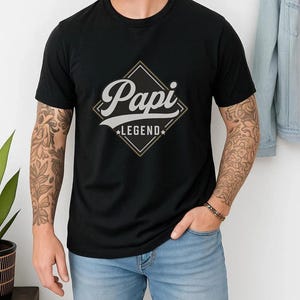 Papi Legend Unisex Bella Canvas Tshirt, Shirt for Dad, Family Shirts, Papi Daddy, Fathers Day Shirt, Papi Gift, Father&#39;s Day Gift