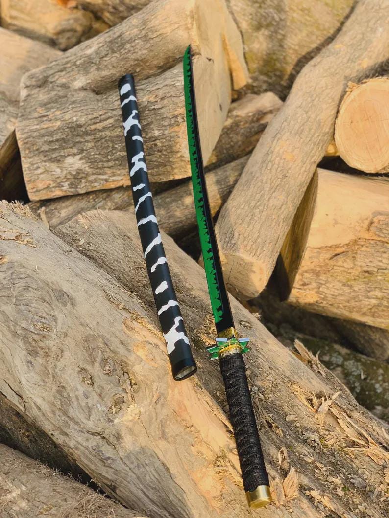 Demon Slayer Handmade Fantasy Sword – Nichirin Blade Replica | Anime Katana Cosplay Prop Gift for him