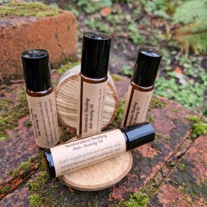 Anti Anxiety Massage oil travel size roller ball 10ml calming relaxing tantric pulse points benzoin patchouli ylang ylang neroli petigrain
