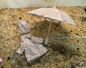 Robert Tonner 14” Betsy McCall clothing ONLY raincoat, hat, umbrella 1997