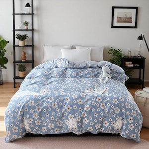 Duvet Cover Bedding , Cotton Quilt Cover, Floral Print – Duvet Cover Only