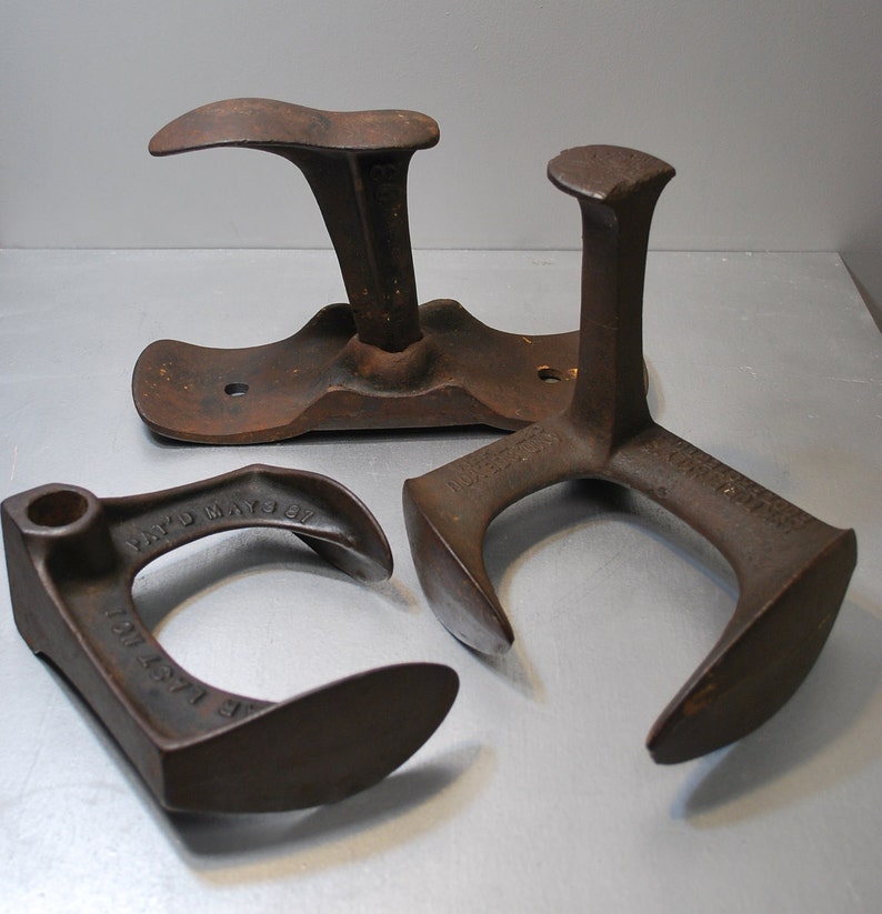 Antique Cobbler cast iron anvil shoe iron shoe stands shoe