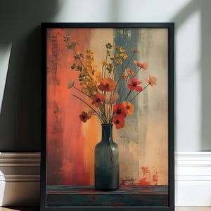 Rustic Floral Wood Wall Art: Bohemian Farmhouse Decor