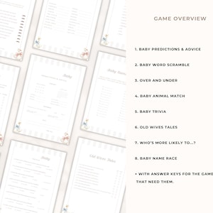 Neutral Goose Gender Reveal Party Games: Baby Shower Activity (Digital Download) GR-03 image 3