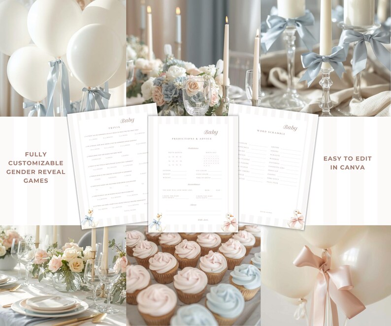 Neutral Goose Gender Reveal Party Games: Baby Shower Activity (Digital Download) GR-03 image 6