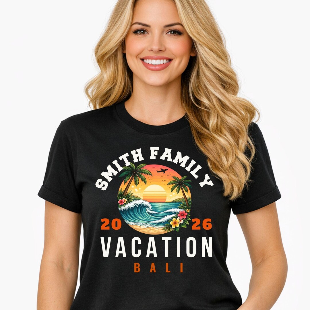 Personalised Family Vacation Shirt 2026 | Custom Family Name Matching ...