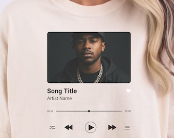 Custom Song Name Shirt And Photo Shirt, Custom Artist Name Shirt, Custom Song Name Shirt, Comfort Colors Favorite Song Tee, Music Player Tee
