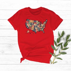USA Map 4th of July Shirt, America Map Shirt, 50 States Tshirt, United States Sweatshirt, 4th of July T Shirt Boy, Independence Day Tee
