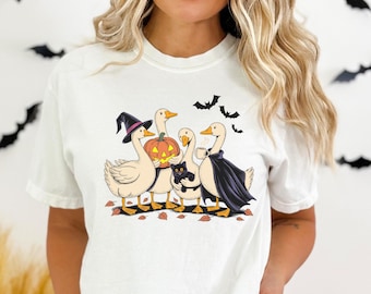 Just a Spooky Goose Halloween Sweatshirt, Funny Halloween Goose Shirt, Goose in Halloween Costumes Shirt, Halloween Girls Sweatshirt