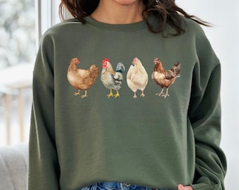 Chicken Sweatshirt, Thanksgiving Sweatshirt, Christmas Sweatshirt, Gifts For Mom, Holiday Sweatshirt, Trending Now, Gifts for Sister