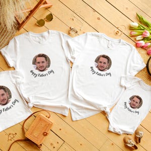 Custom Photo For Dad Shirt, First Father&#39;s Day, Personalized Father&#39;s Day Shirt, Fathers Day Shirt Matching, Dad Custom Shirt, Shirt For Dad