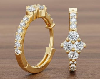 925 Sterling Silver Plated Simulated Diamond Round Hoop Earrings