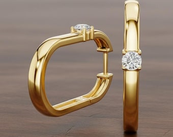 925 Sterling Silver Plated Simulated Diamond Round Hoop Earrings