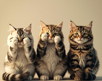 Descarga digital de arte de Tres Gatos