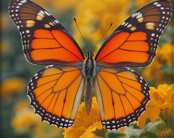 Descarga digital de arte de la mariposa monarca 2