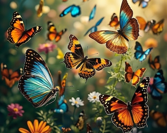 Descarga digital de arte de Butterfly Swam 2