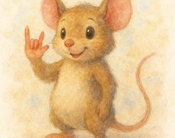 Descarga digital de arte de Ratón Te amo 3