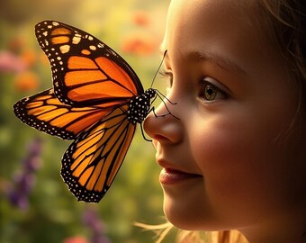 Descarga digital de arte de mariposa en la nariz 1