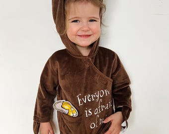 Gruffalo Kigurumi Costume • Size 1–2Y (80-92cm) • Plush Jumpsuit with 3D Head & Removable Mouse • Kids Halloween Fancy Dress