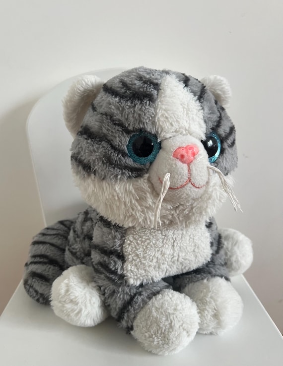 海外ヴィンテージ 猫 ぬいぐるみ アンティークVintage Cat Plush Vintage 1990's Plush Cat Stuffed Cat Soft Vintage Toy Big Striped